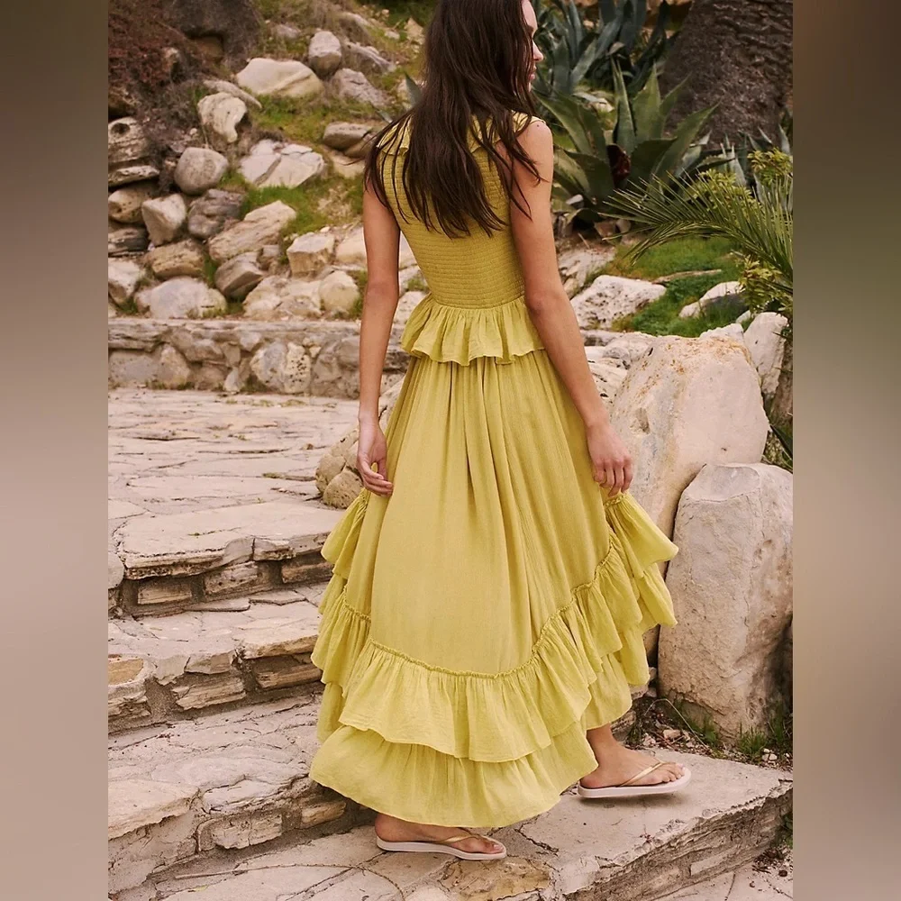 NWOT Free People Free-est Sunsational Midi Dress Size Medium